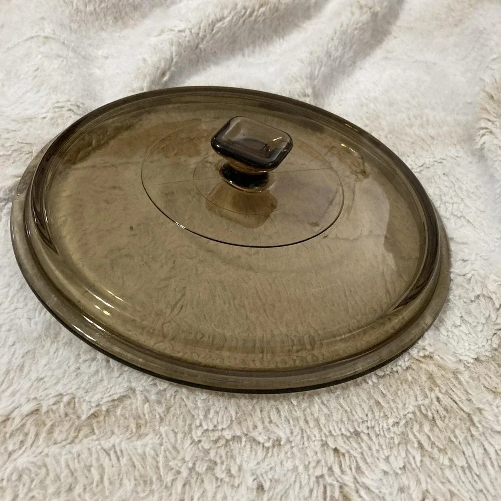 VTG Anchor Hocking Ovenware 1.5 Quart Brown Glass Casserole Dish #1037 w/Lid